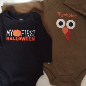 Halloween and Thanksgiving Onesies